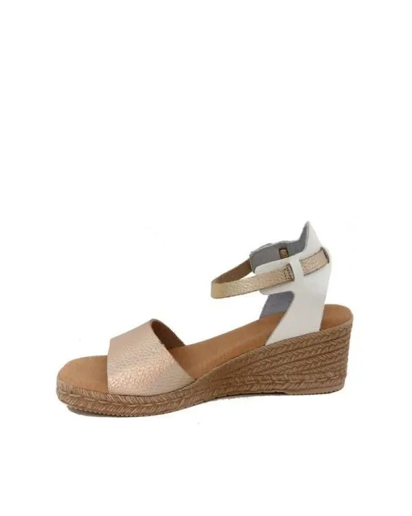Sandalias Abiertas Alpargatas Mujer Oro 425231