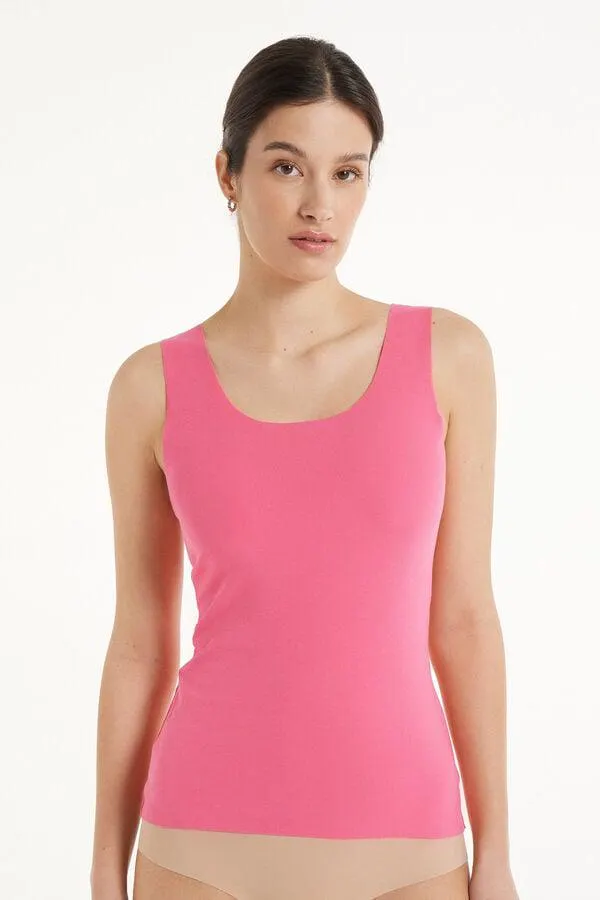 Camiseta de Tirantes Sin Rematar de Algodón