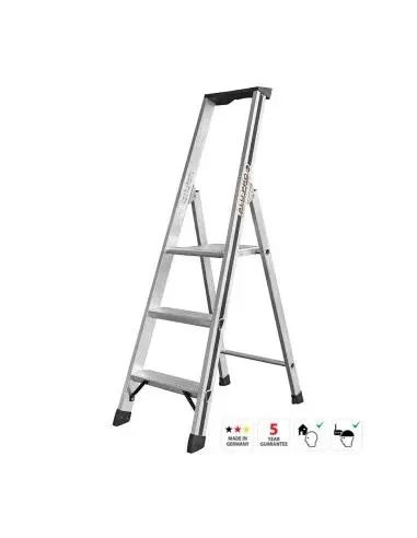 Escalera Tijera Profesional Hymer 3 peldaños con plataforma