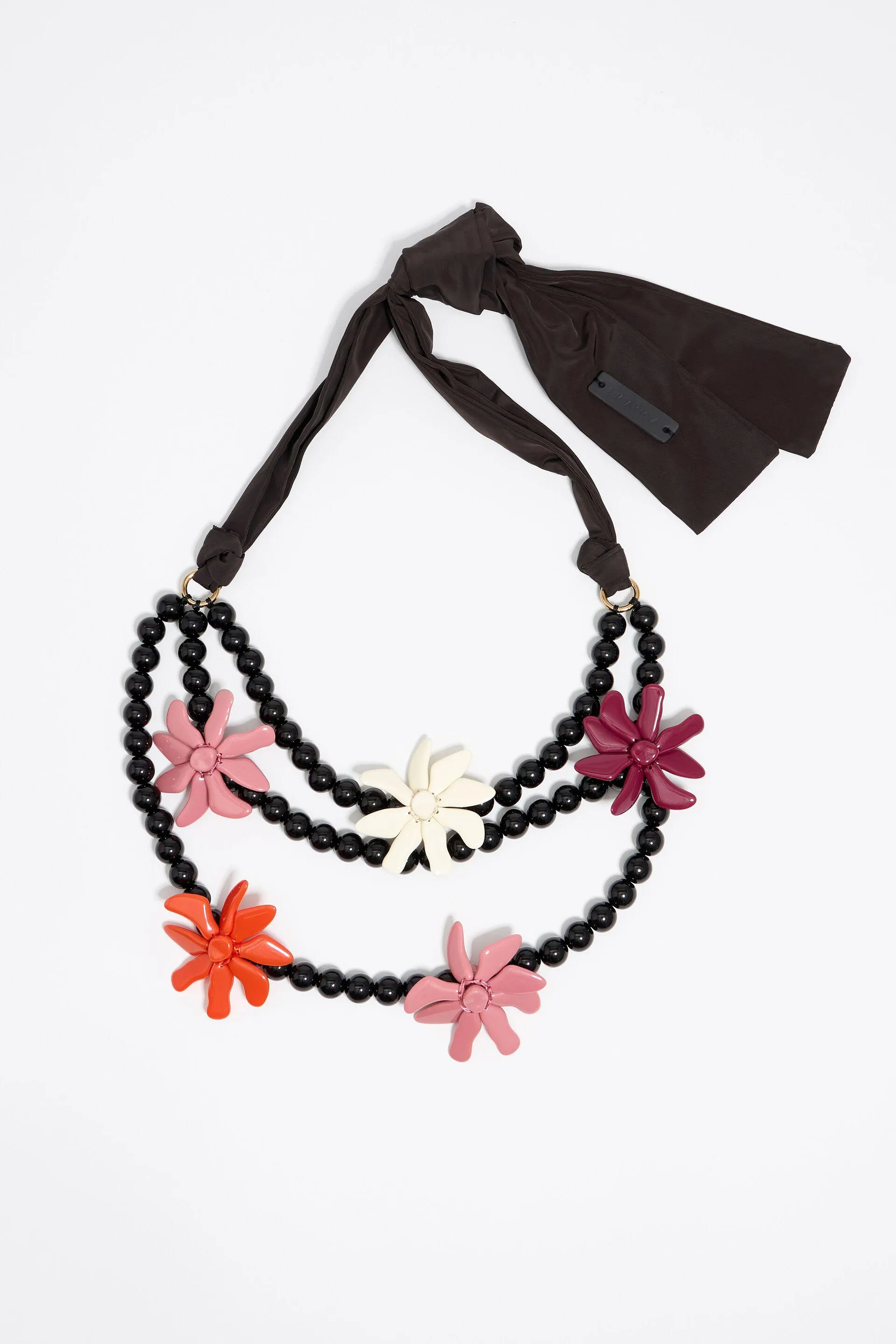Collar flores coral