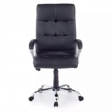 Sillon PC Plaza, base metálica, doble acolchado - Negro