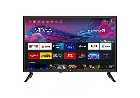 TV VIDAA Smart 24" - 24HV10T1 SMART TECH, HD, Quad core, Smart TV, DVB-T2 (H.265)Sí, Negro