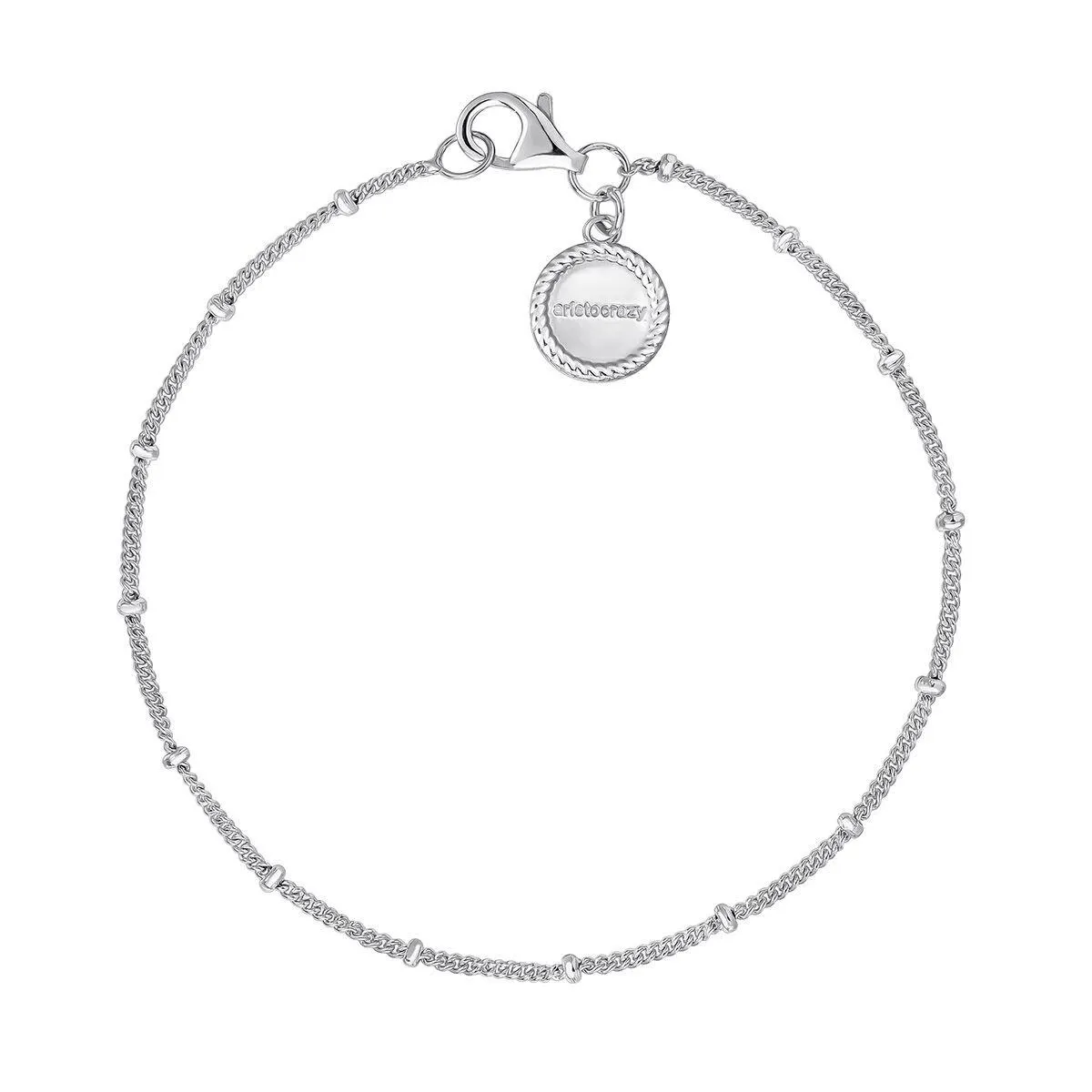 Pulsera cadena bolas plata