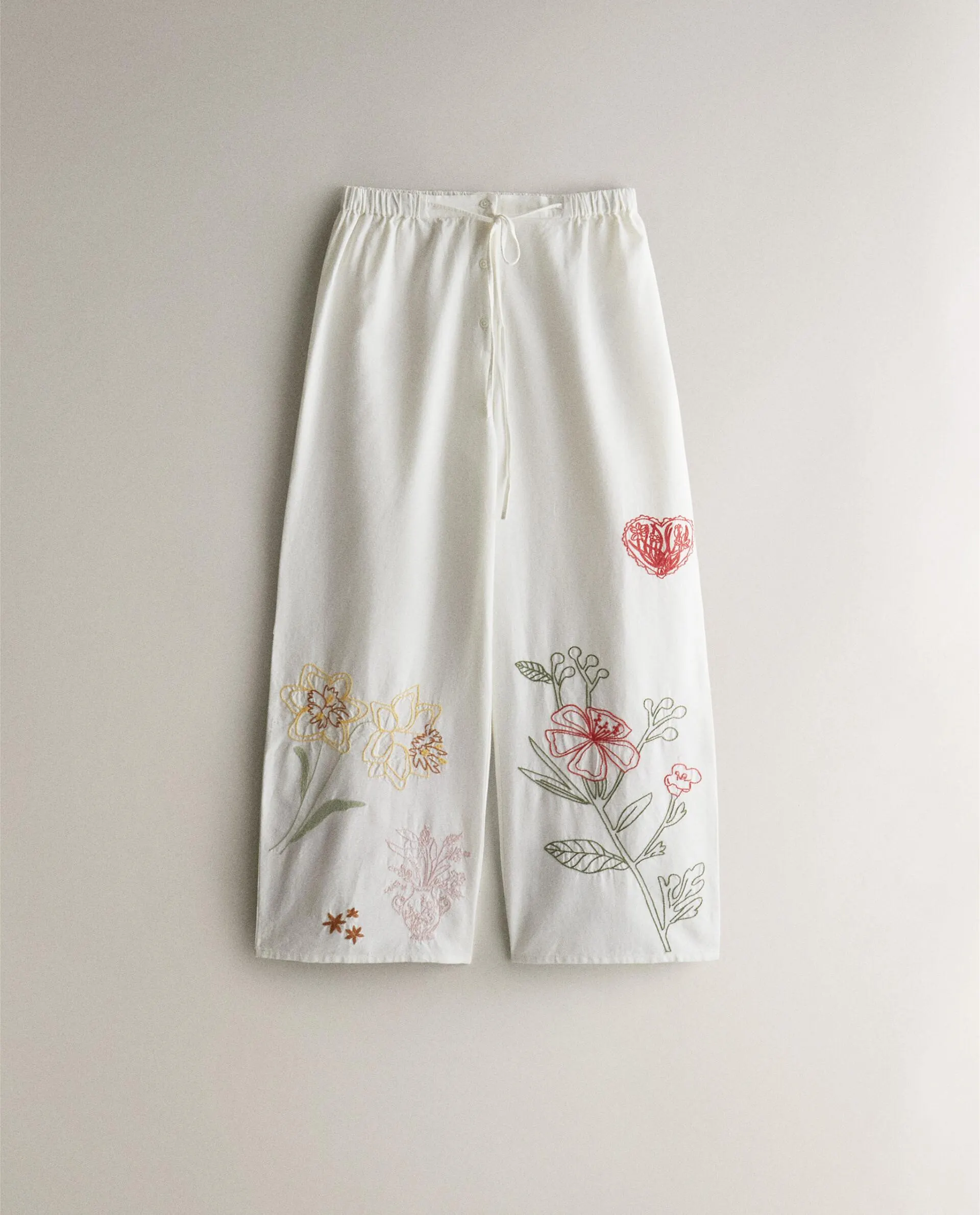 PANTALÓN ALGODÓN BORDADOS