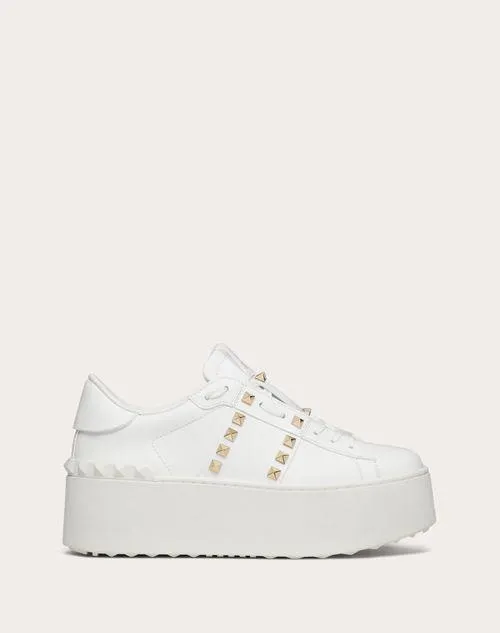 ZAPATILLA DEPORTIVA FLATFORM ROCKSTUD UNTITLED DE CUERO DE BECERRO