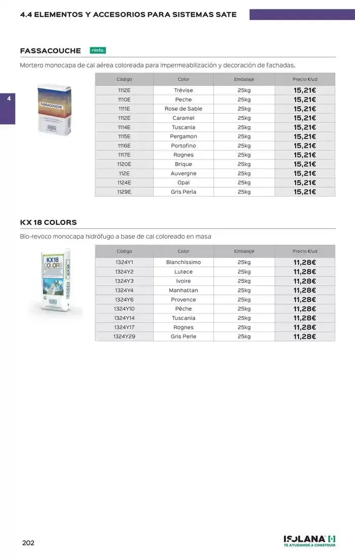 Catálogo de FACHADAS – TARIFA ISOLANA 2025 9 de enero al 30 de junio 2025 - Página 20