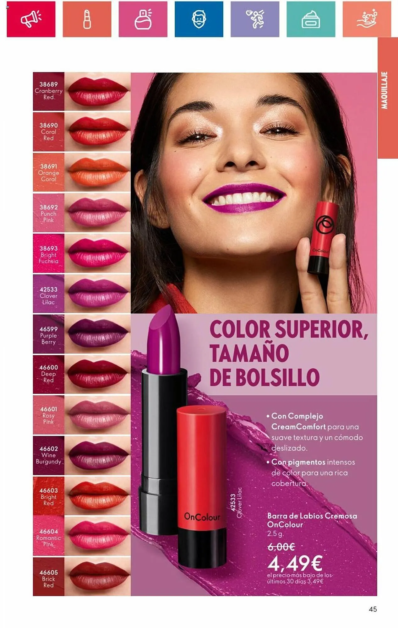 Catálogo de Folleto Oriflame 7 de mayo al 27 de mayo 2024 - Página 45