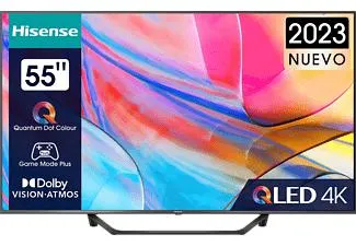 TV QLED 55" - Hisense 55A7KQ Smart TV UHD 4K, Quantum Dot Colour, Dolby Vision, Dolby Atmos, Modo juego plus, AirPlay, Control por voz