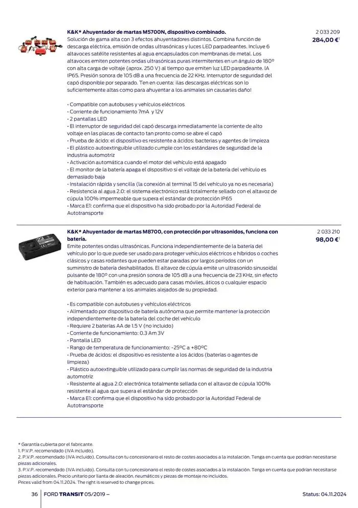 Catálogo de Ford de accesorios Transit Van 13 de noviembre al 13 de noviembre 2025 - Página 36