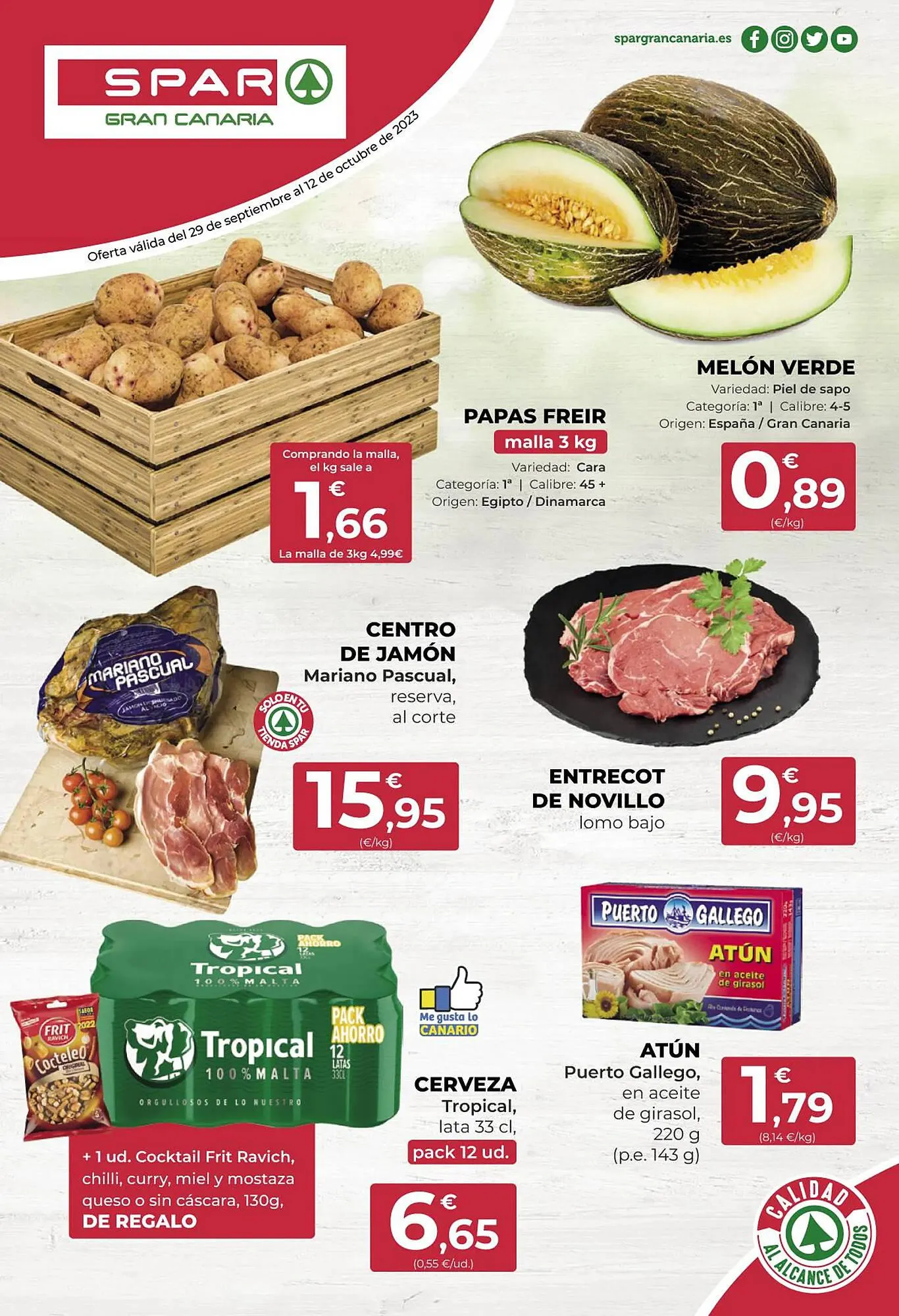 Catálogo de Folleto SPAR Gran Canaria 29 de septiembre al 12 de octubre 2023 - Página 1