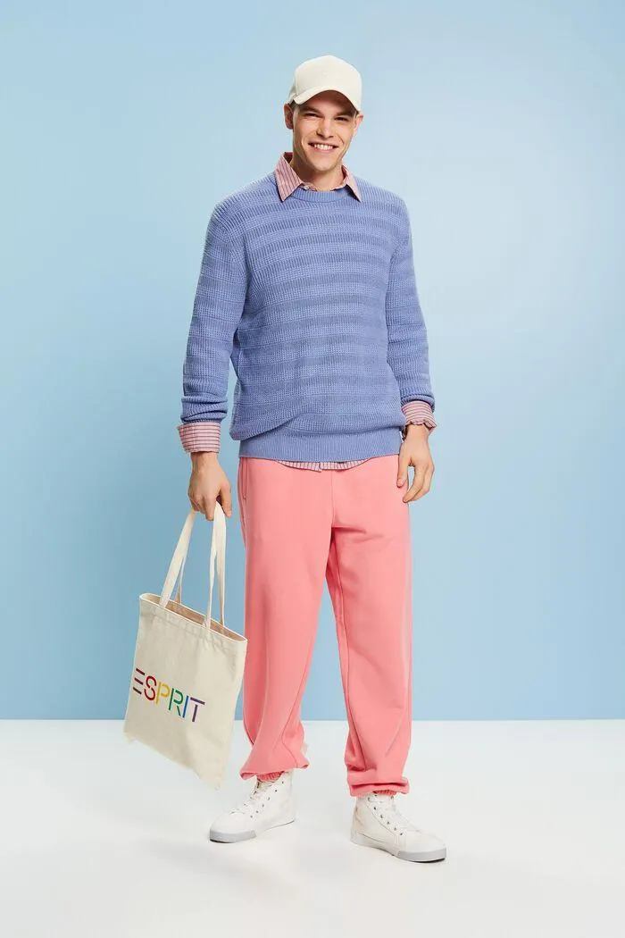 Jersey con textura y cuello redondo