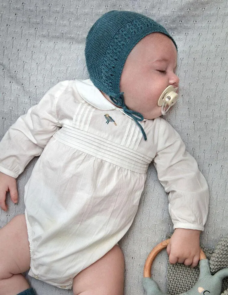 Camisa Body Bordado Y Jaretas Blanco Roto