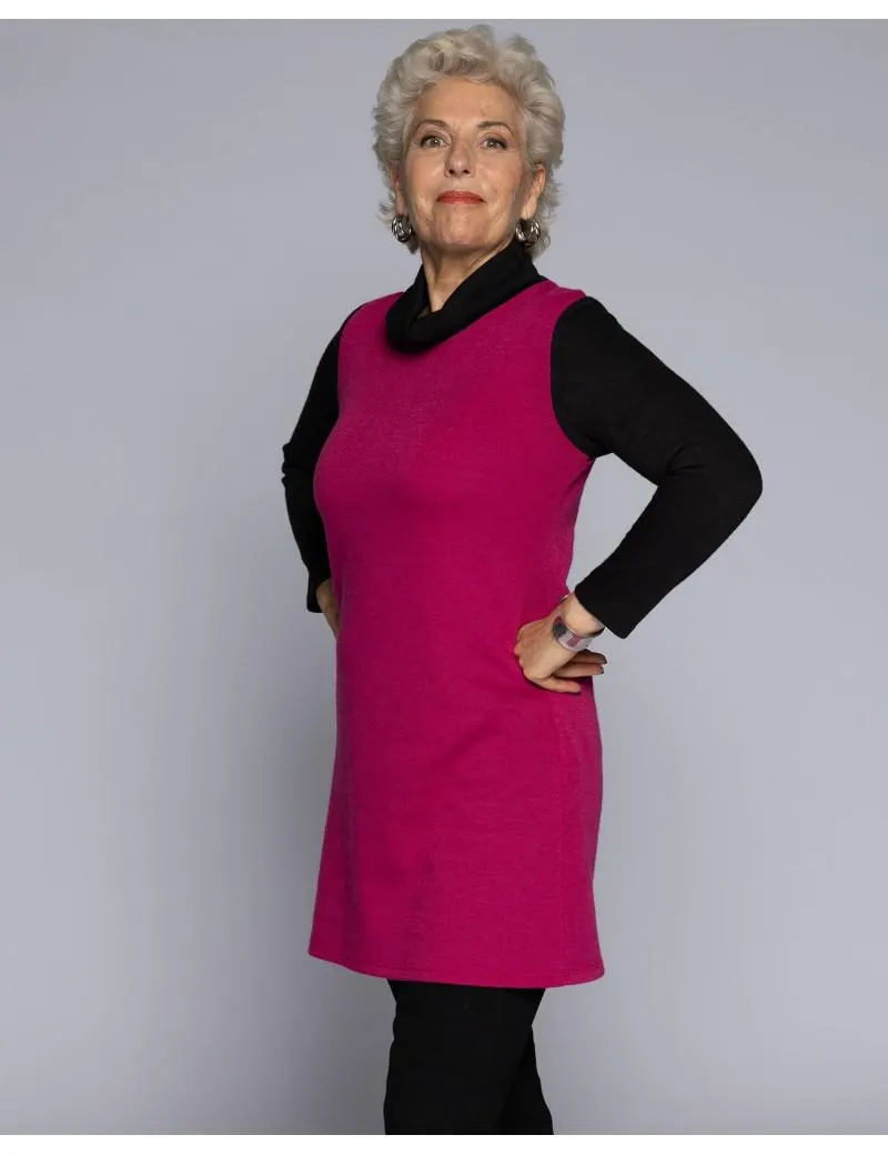 Vestido Evasé Cuello Vuelto