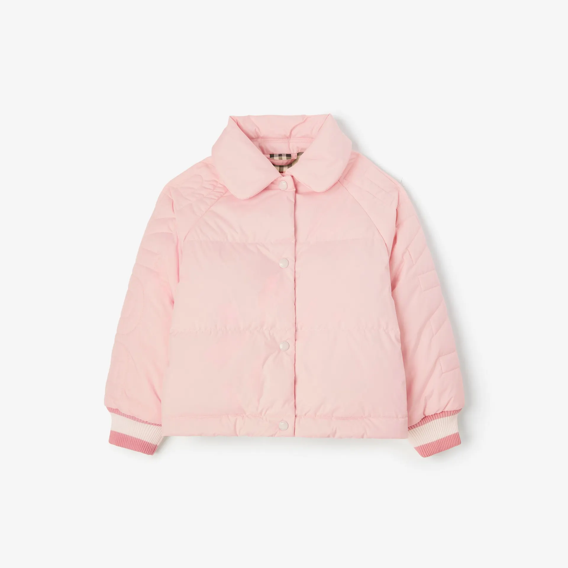 Chaqueta de plumas con logotipo acolchado