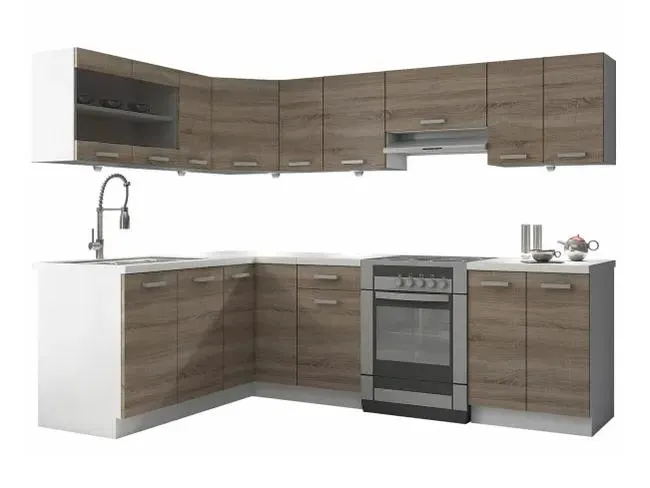 Conjunto de cocina Tucson 164, 169cm, Encimera, Aglomerado laminado, Rectangular