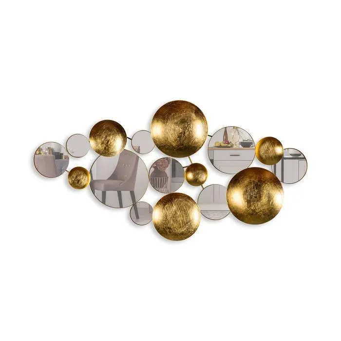 Espejo decorativo Grifola L116xH60cm Metal Oro