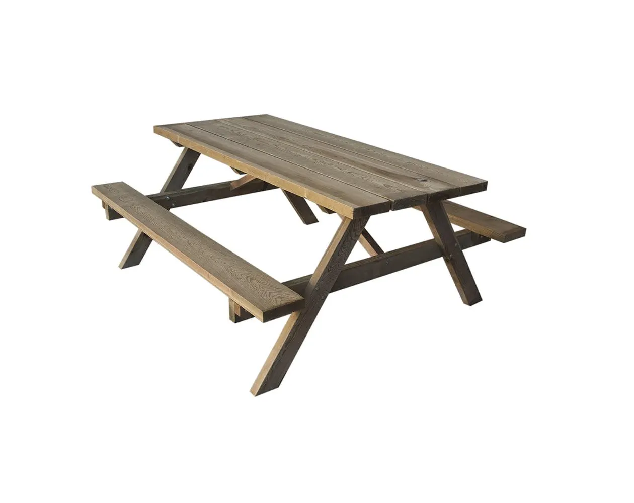 Mesa picnic de madera autoclave 210x160x78cm para exterior - madelea