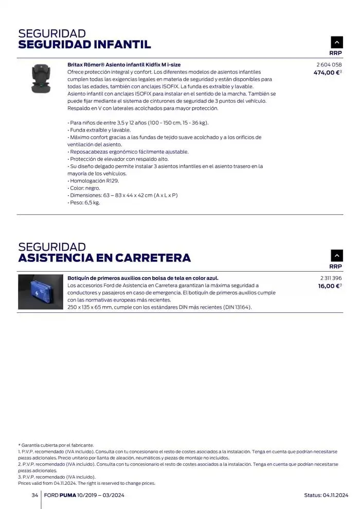 Catálogo de Ford de accesorios Ford Puma 13 de noviembre al 13 de noviembre 2025 - Página 34