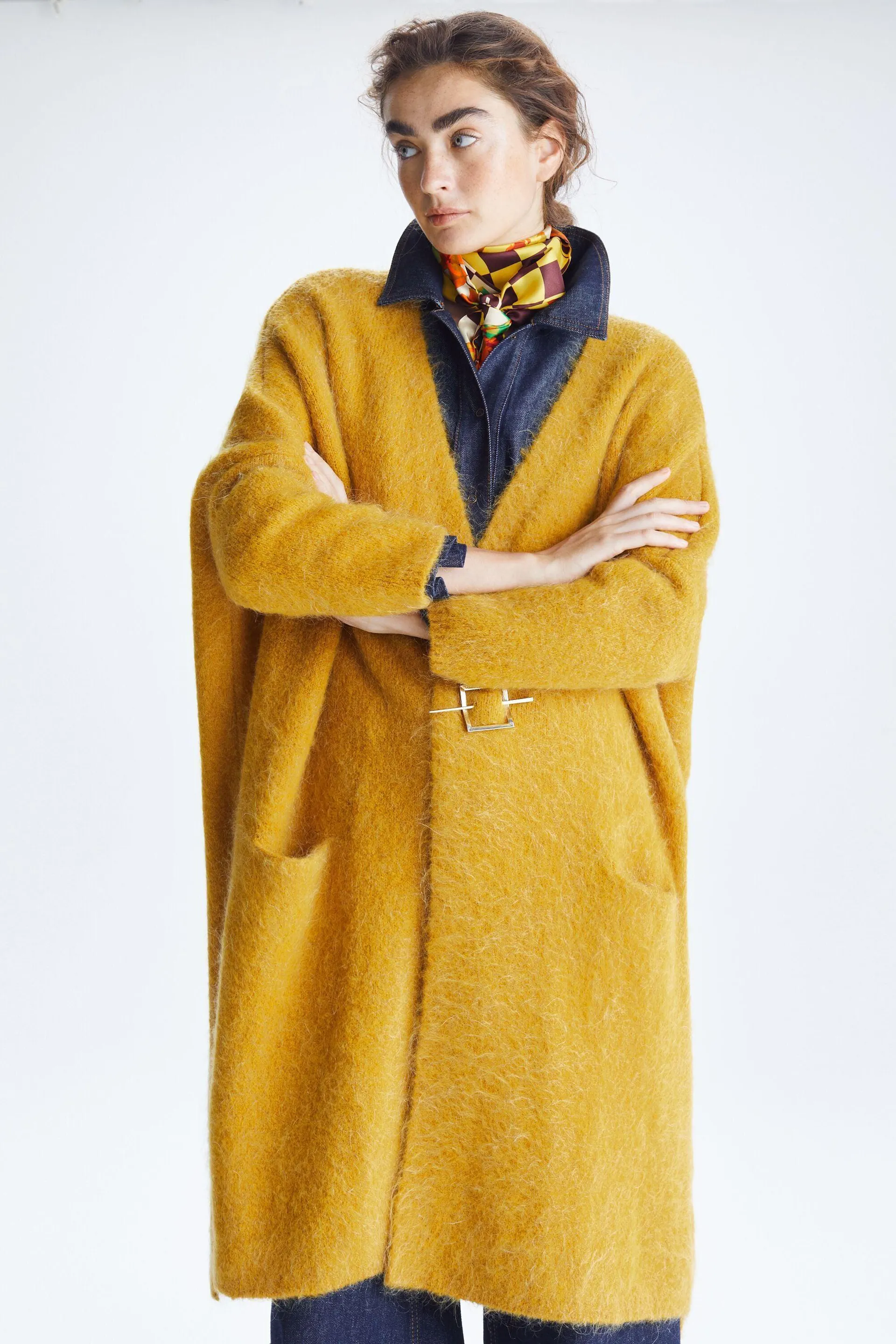 Chaquetón cruzado broche