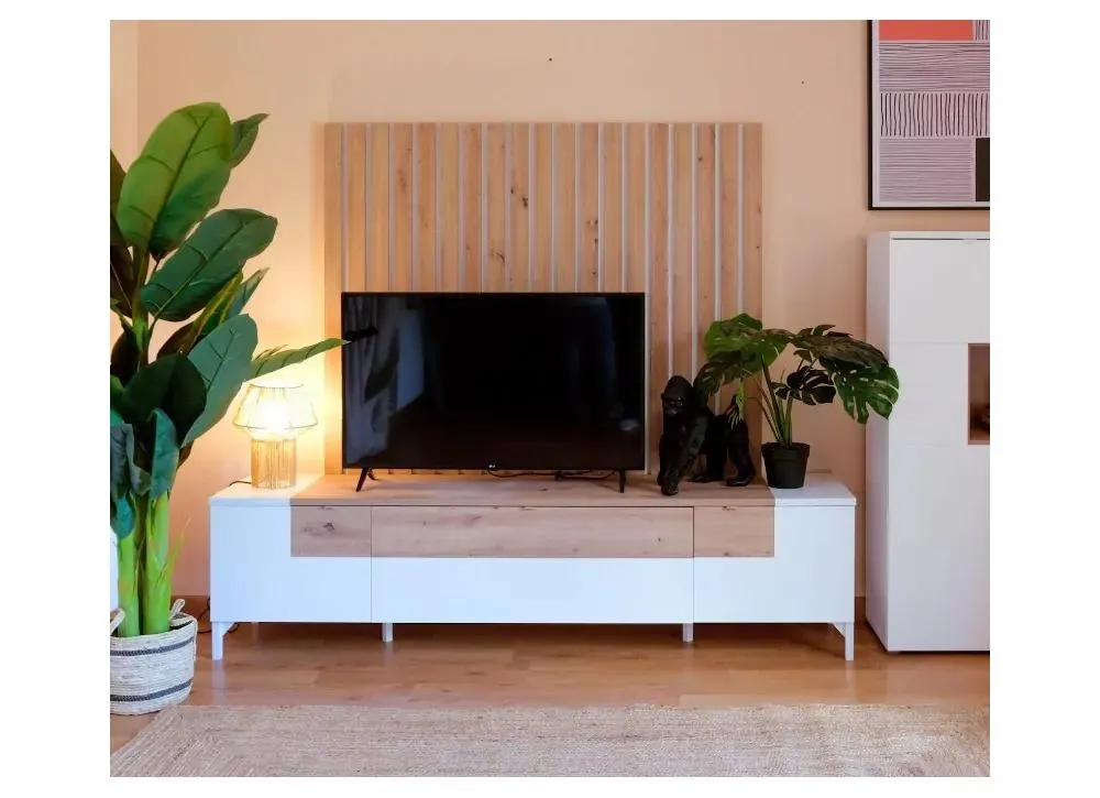 Módulo tv 2 puertas + cajón y patas LUENA