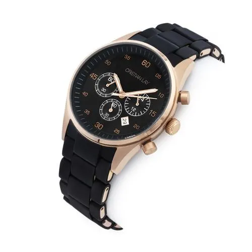 Reloj acero con cronómetro hombre