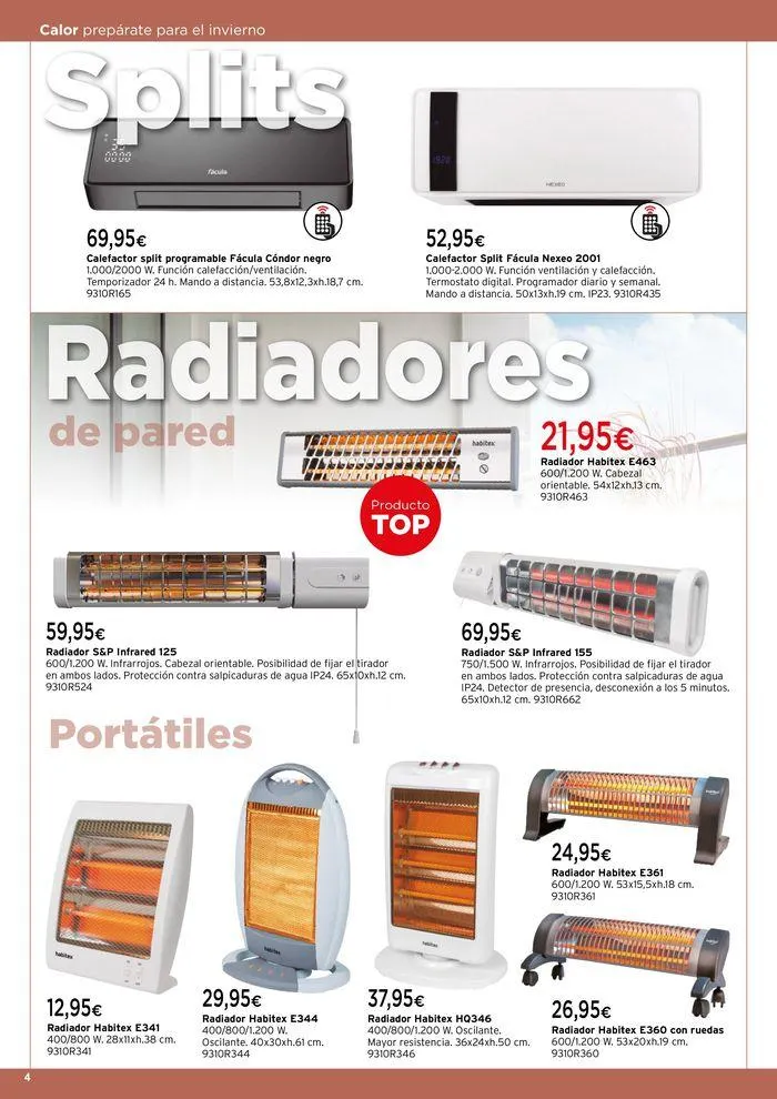 Catálogo de Calor, prepárate para el invierno! 17 de septiembre al 28 de febrero 2025 - Página 4