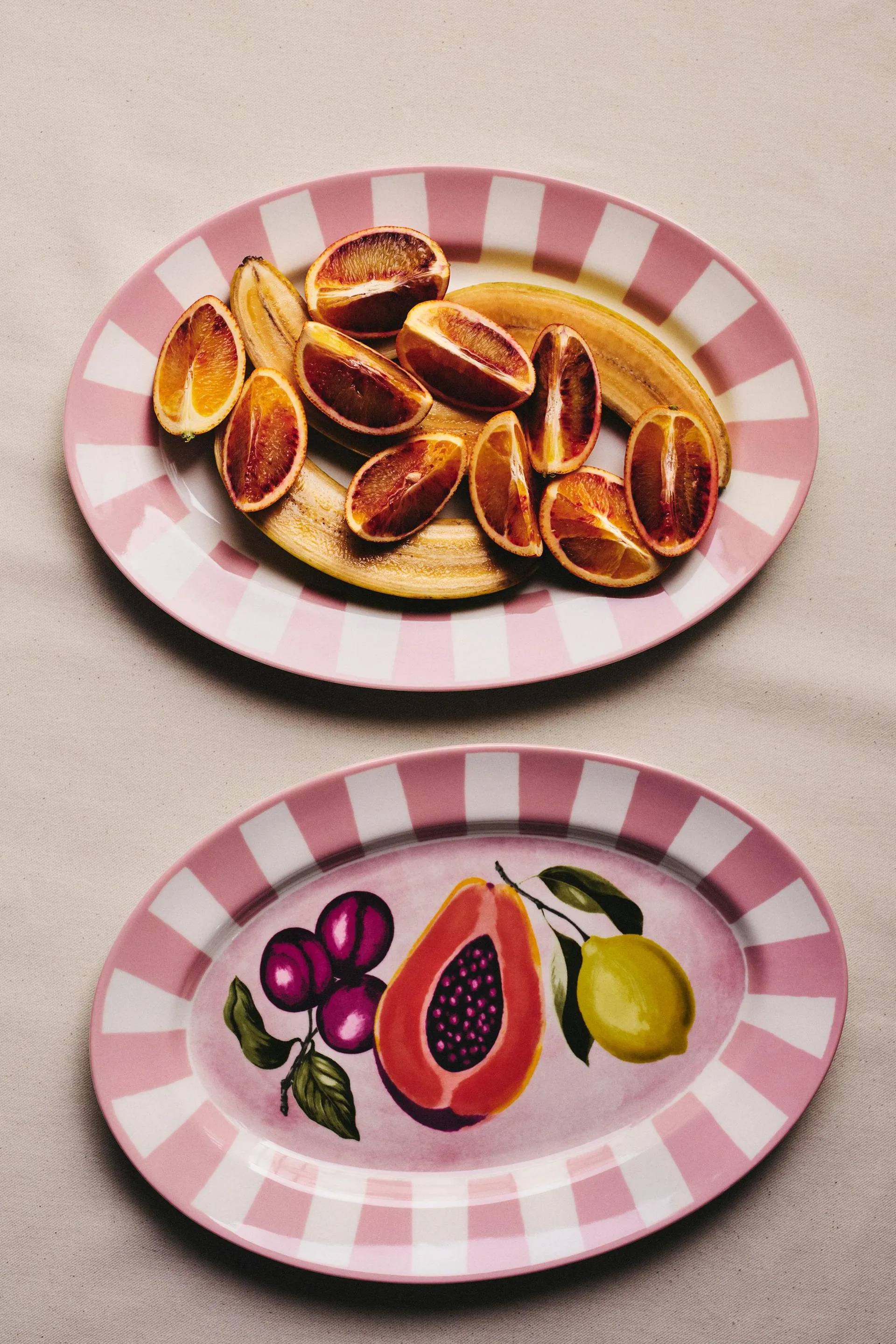 Fuente de servir grande con motivo