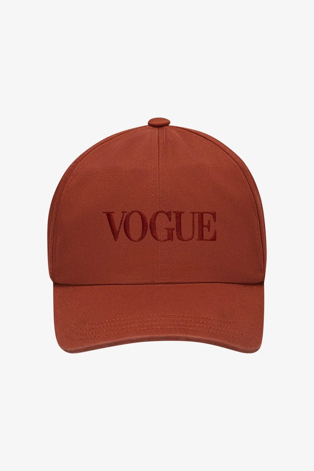 Gorra VOGUE rojo óxido con logo bordado