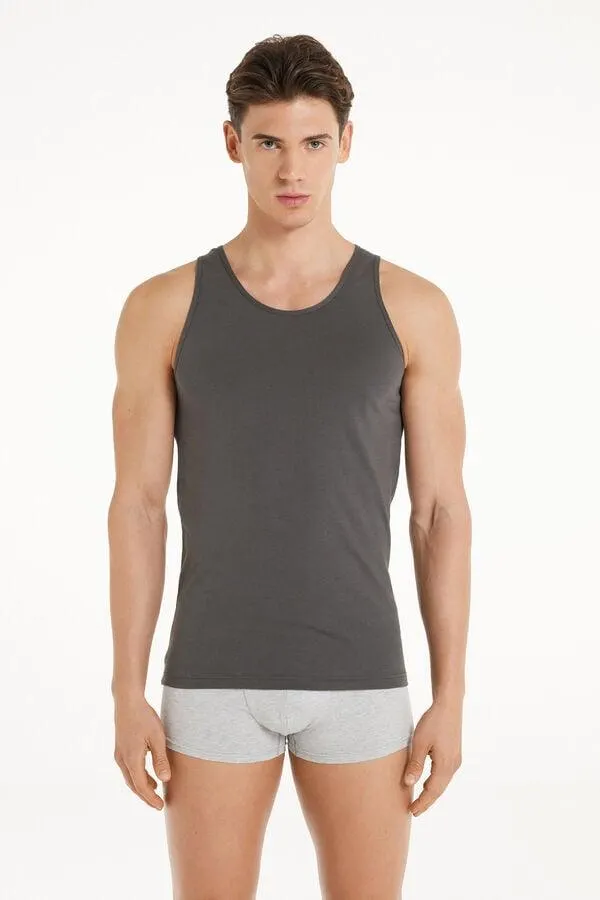 Camiseta de Tirantes de Jersey de Algodón