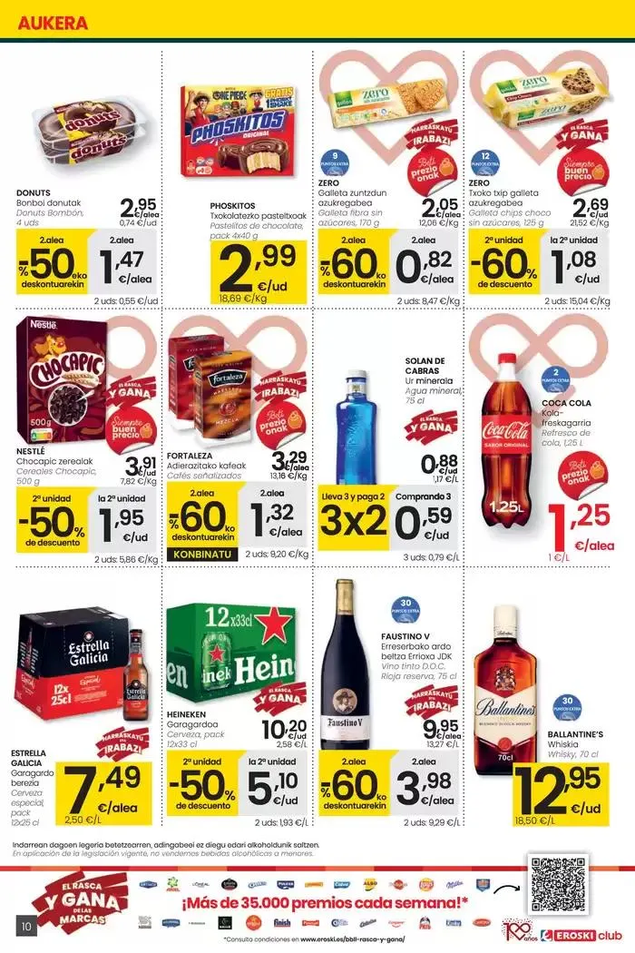 Catálogo de 2000 produktu baino gehiago, BETI PREZIO ONEAN SUPERMERKATUAK EROSKI 31 de octubre al 12 de noviembre 2024 - Página 10