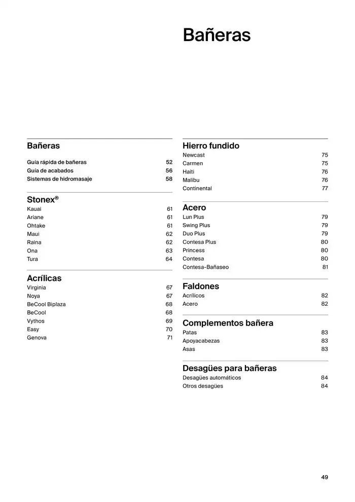Catálogo de Platos de Ducha, Bañeras y Mamparas 9 de enero al 31 de diciembre 2025 - Página 51