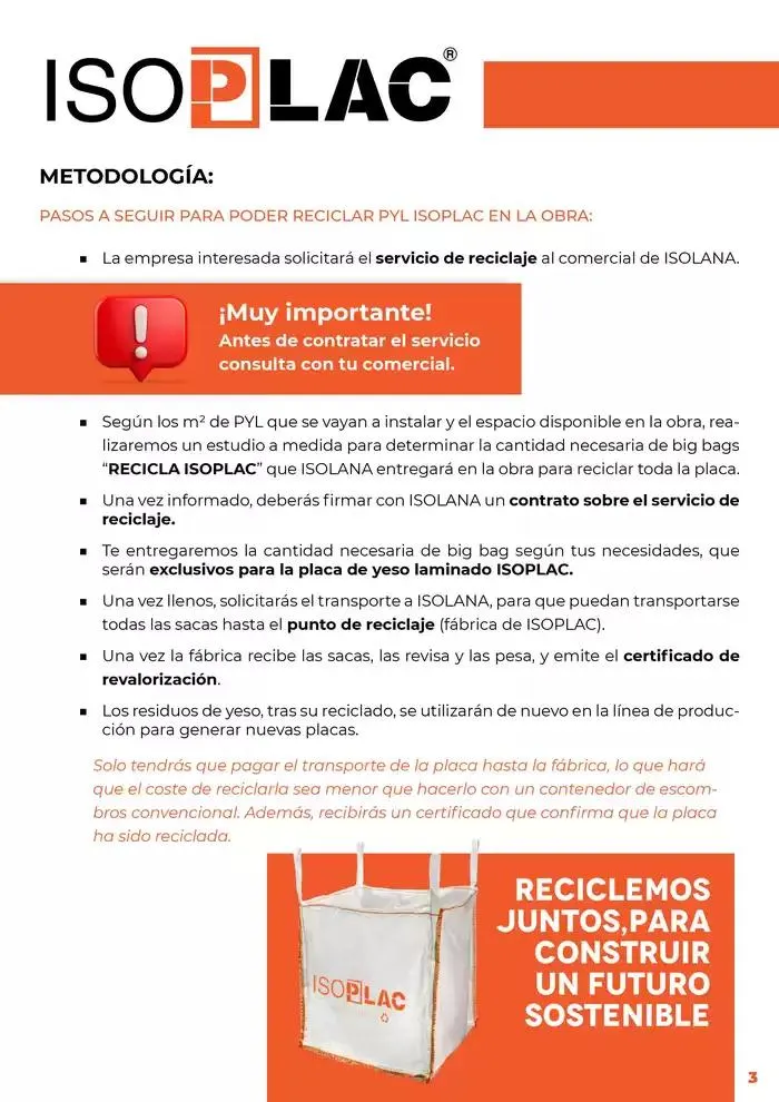 Catálogo de Nuevo servicio de reciclaje placa ISOPLAC 1 de octubre al 31 de diciembre 2024 - Página 3