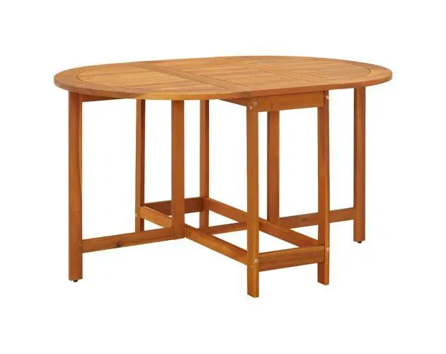 vidaXL mesa de jardín madera maciza de acacia 130x90x72 cm