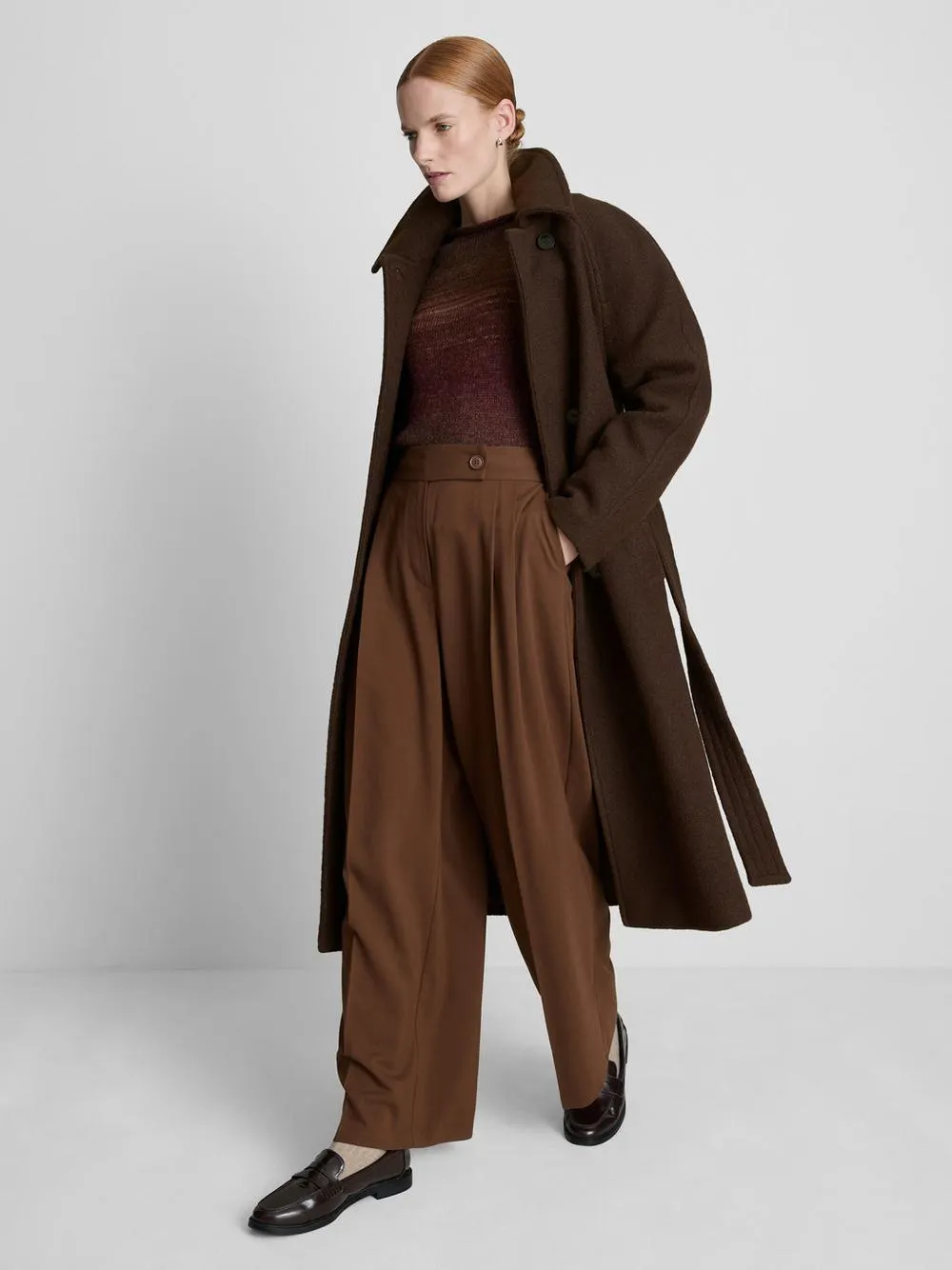 Cappotto lungo con cintura Paula Echevarría