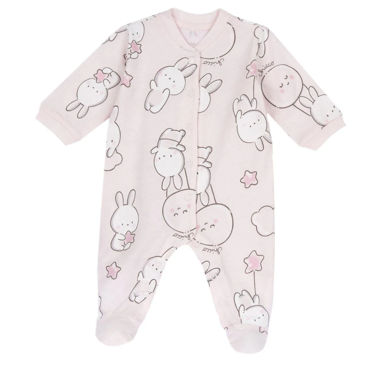 Pijama conejitos rosa apertura frontal
