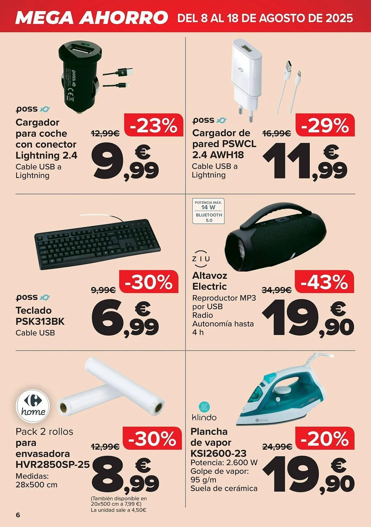 Catálogo de Folleto Carrefour 8 de agosto al 18 de agosto 2025 - Página 6