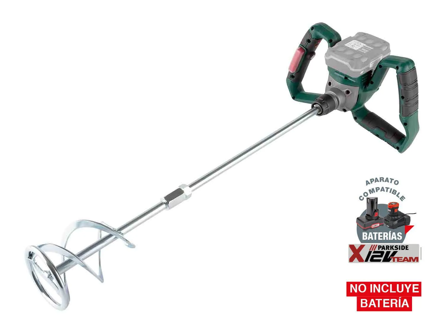 Mezclador de pintura y mortero a batería 20V