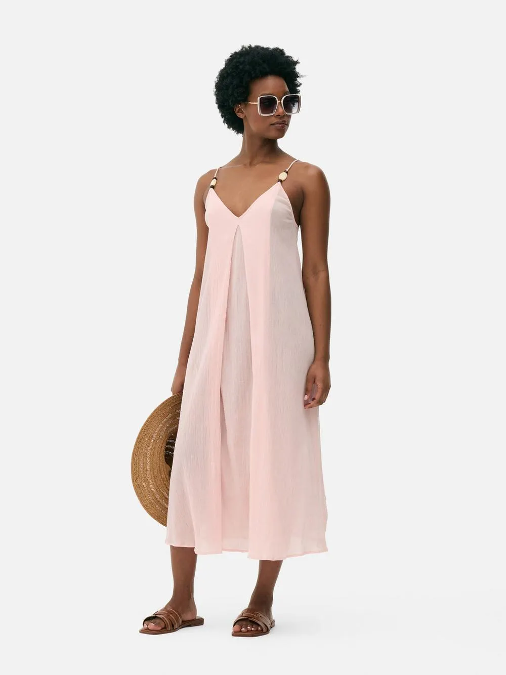 Vestido largo bohemio con cuentas