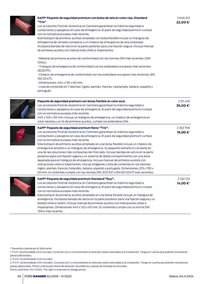 Catálogo de Ford de accesorios Ford Ranger 13 de noviembre al 13 de noviembre 2025 - Página 65