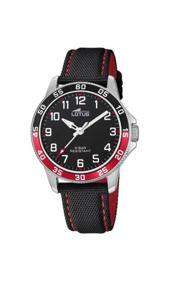 RELOJ INFANTIL LOTUS JUNIOR CON ESFERA NEGRA 18787/3