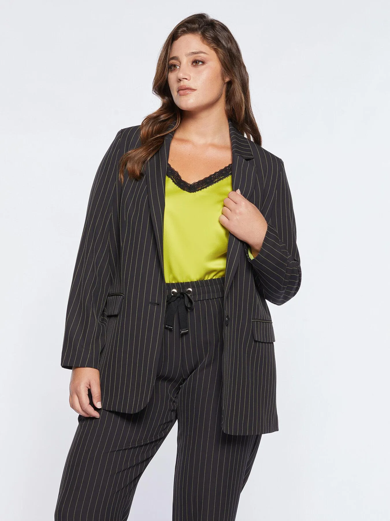 Blazer en tejido de rayas diplomáticas