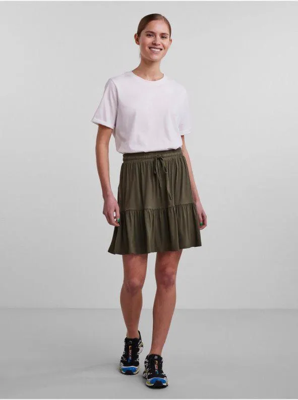 Falda corta con cintura elástica