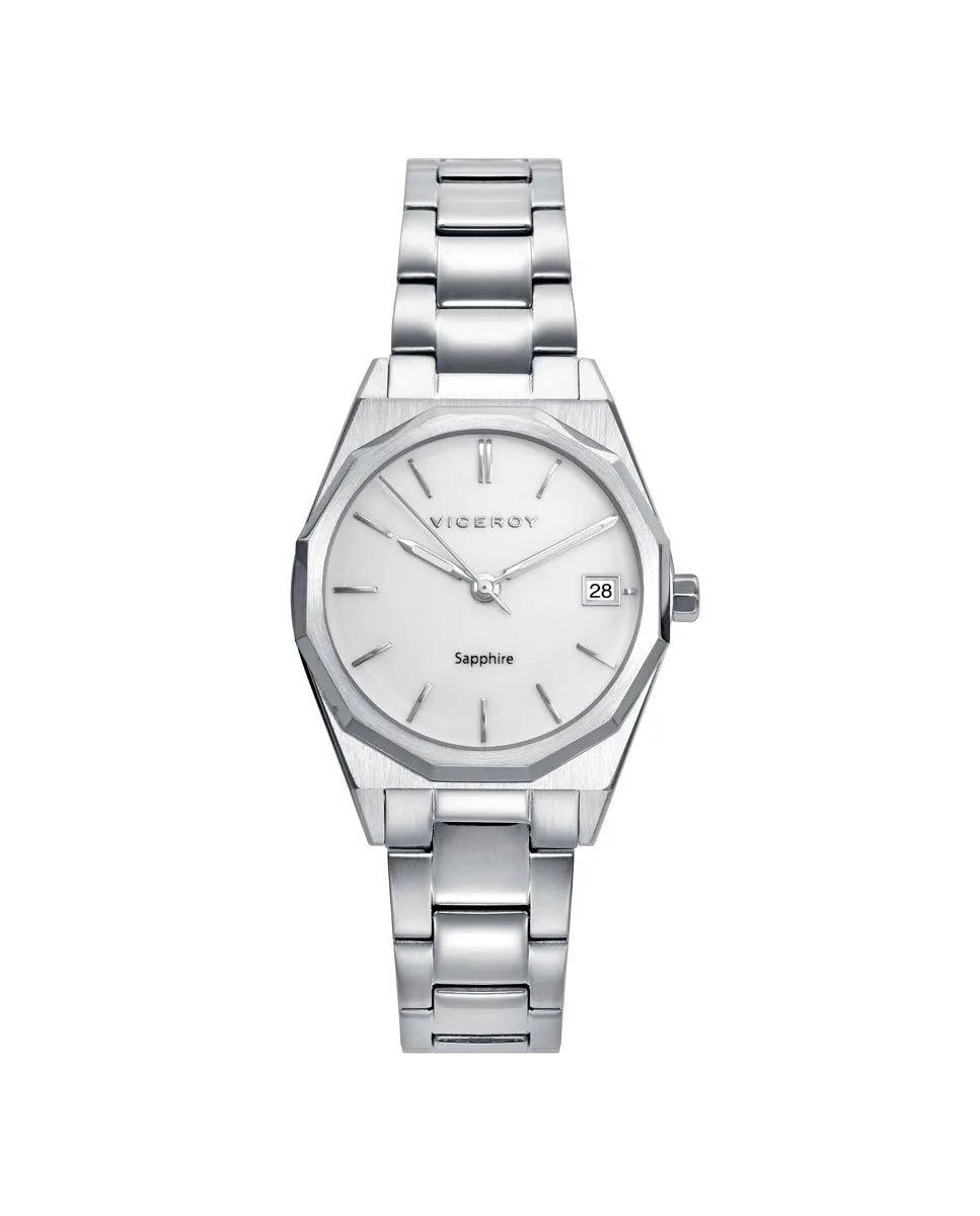 Reloj de Mujer Dress extraplano de acero con cristal zafiro
