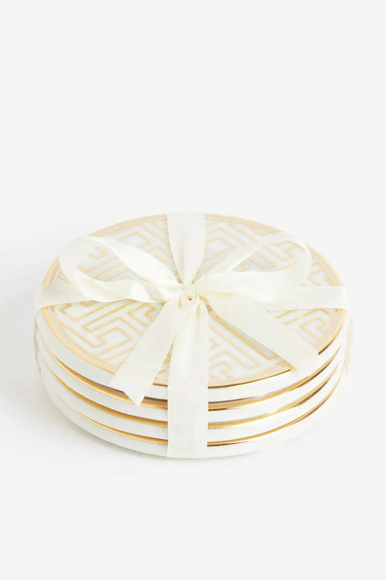 Pack de 4 posavasos de porcelana