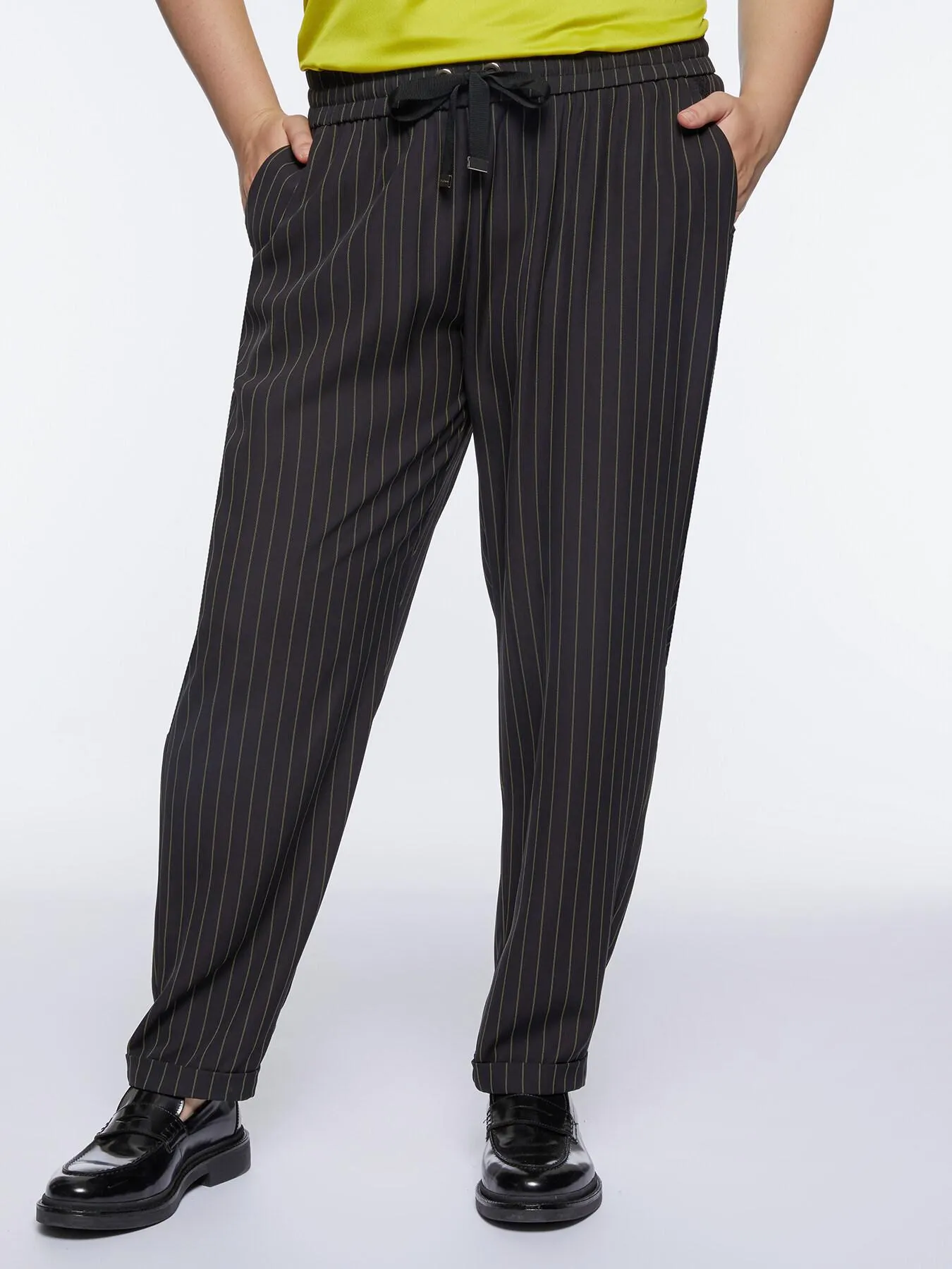 Pantaloni in tessuto gessato