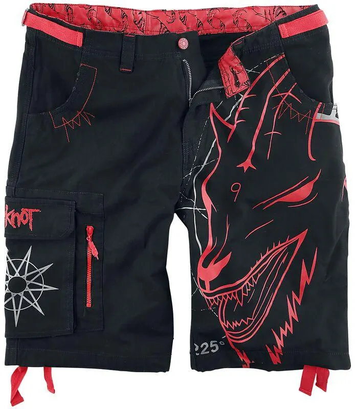 "EMP Signature Collection" Pantalones cortos negro/rojo de Slipknot