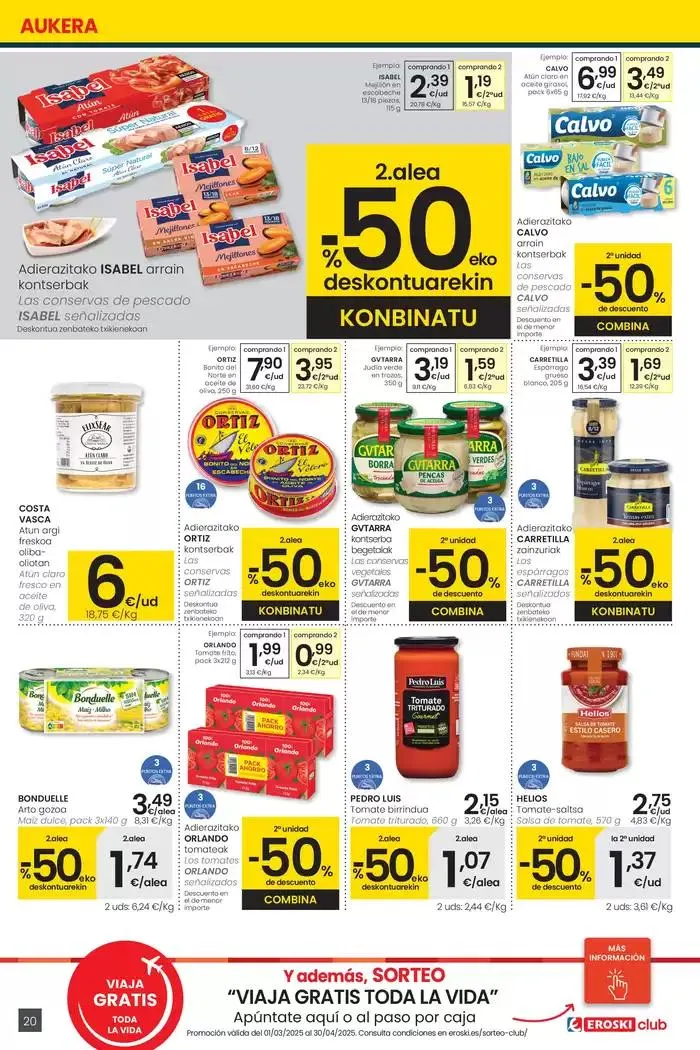 Catálogo de Prezio merkeagoa EROSKI CENTER 13 de marzo al 26 de marzo 2025 - Página 20