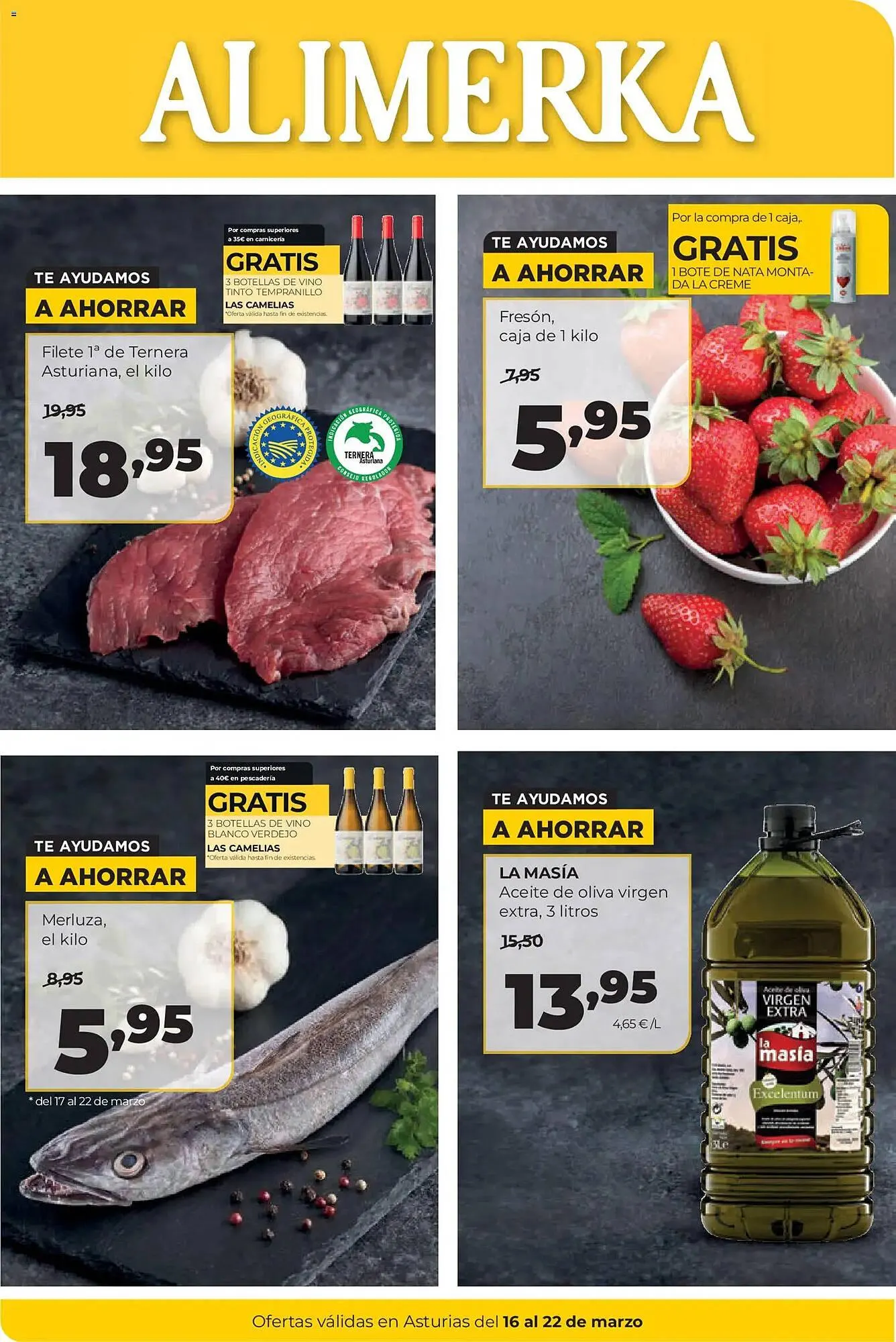 Catálogo de Folleto Alimerka 16 de marzo al 22 de marzo 2026 - Página 1
