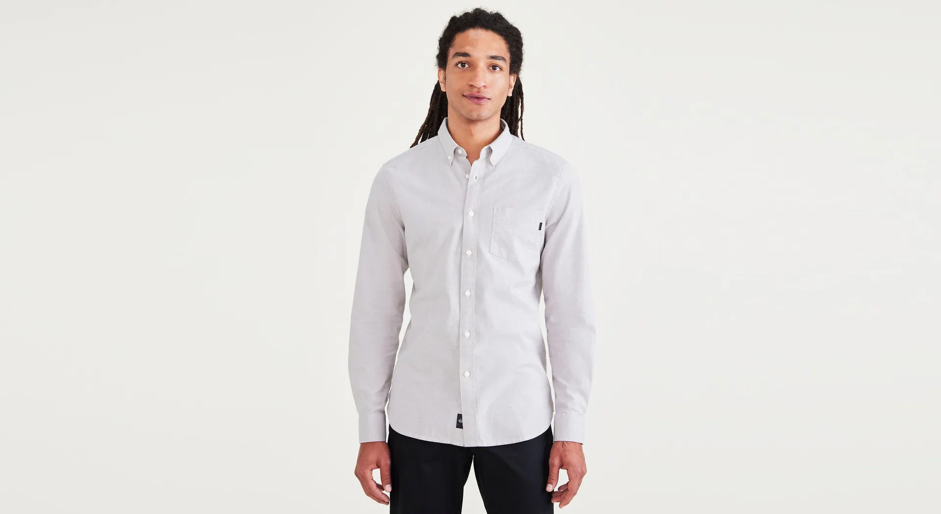 Men's Slim Fit 2 Button Collar Shirt