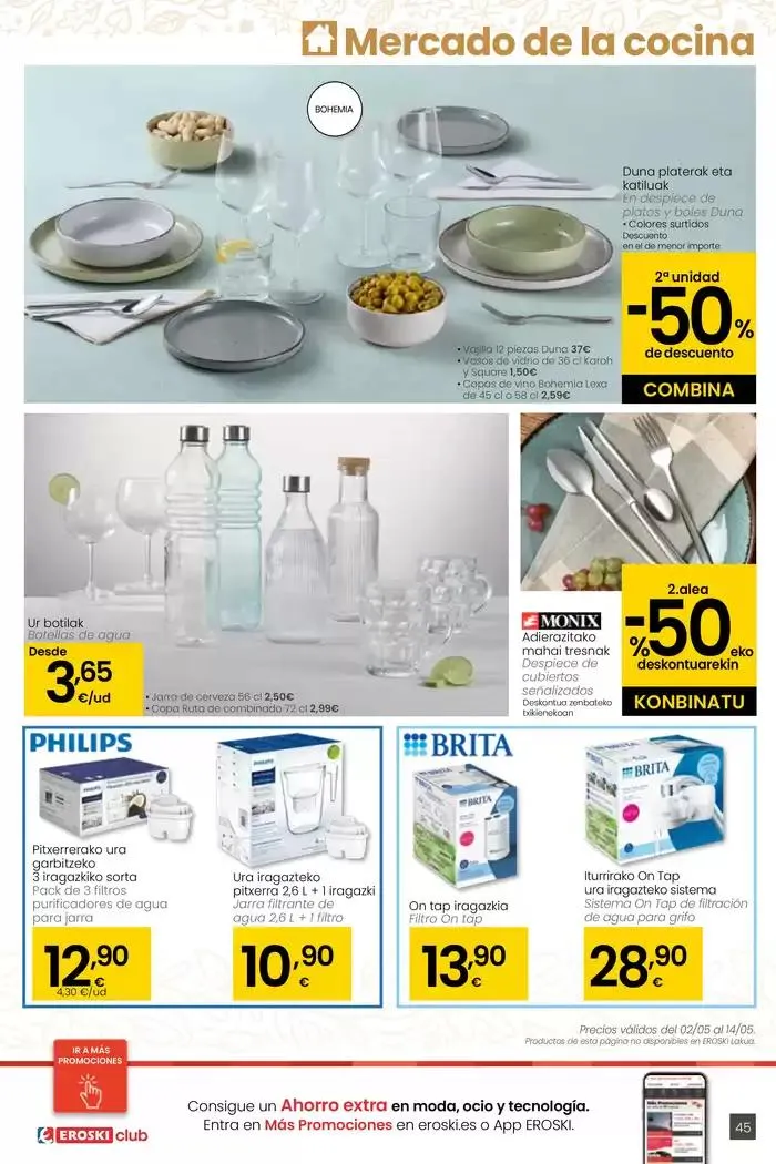 Catálogo de AUKERA OFERTA HIPERMERKATUAK EROSKI 2 de mayo al 13 de mayo 2025 - Página 45